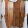 Rustic pine wood screen for rent for ceremony backdrop or area divider