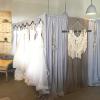 Silver dressing rooms complimented this unique BOHO space for a Mia Riley Bridal Pop Up shop in Costa Mesa.